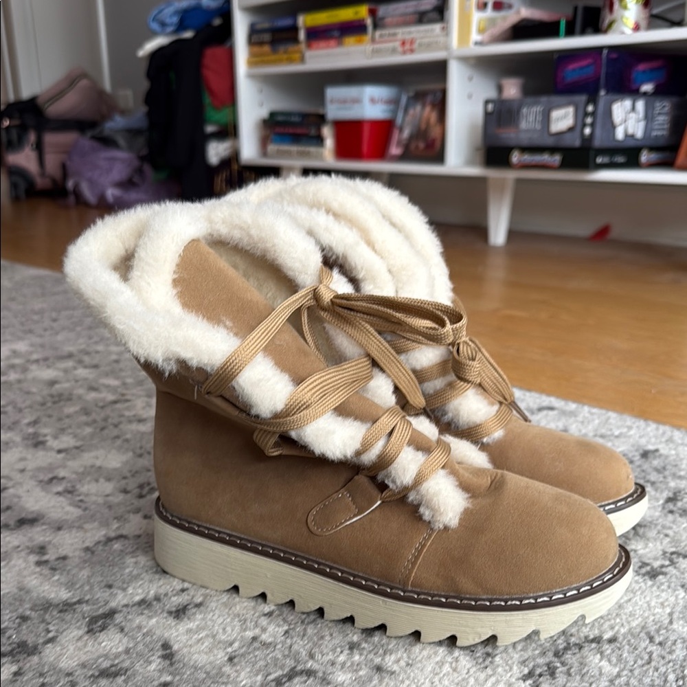 Cozy Tan Fur-Lined Women's Boots